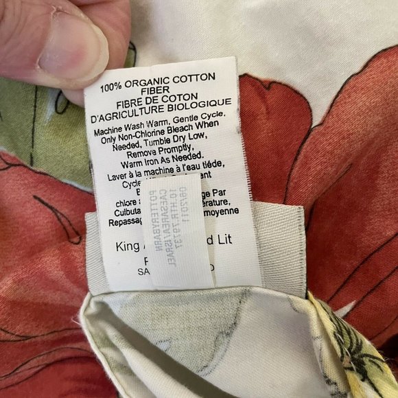 Pottery Barn Sophia Duvet Cover KING SIZE Red Dahl - Picture 5 of 6